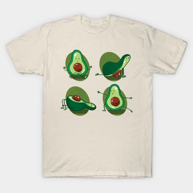 Avocado doing Yoga T-Shirt by Anonic